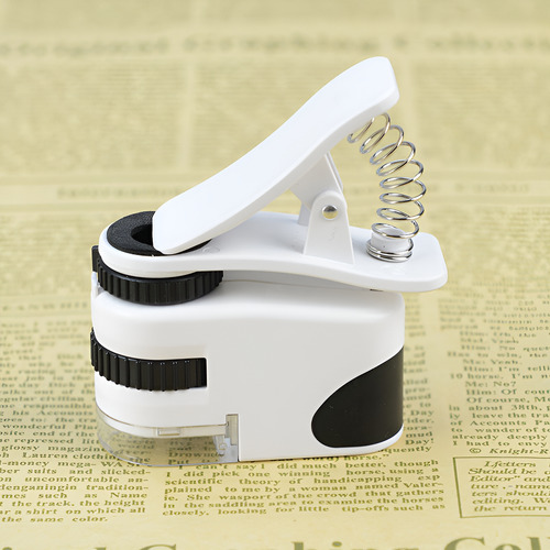Mini Lupa 60x Led Lámpara De Luz Uv Microscopio