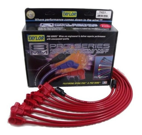 Set Cables Bujía Taylor Cable Spiro-pro Rojos
