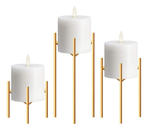 Portavelas Para Velas Sin Llama, Candelabros De Hierro Forja