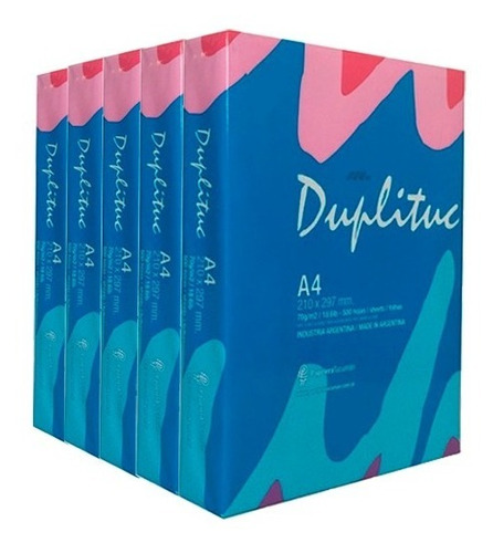 5 Resmas A4 Duplituc 70 Gr Papel Obra Multifuncion X Caja