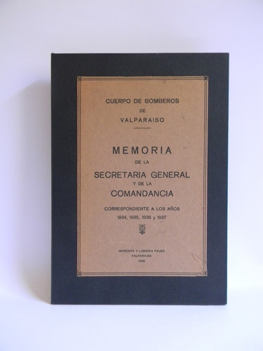Memorias Cuerpo Bomberos Valparaíso 1934-1937