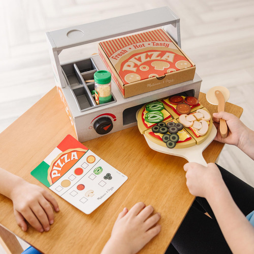 Set Pizza Counter Play Melissa & Doug Top & Bake, 41 Unidade