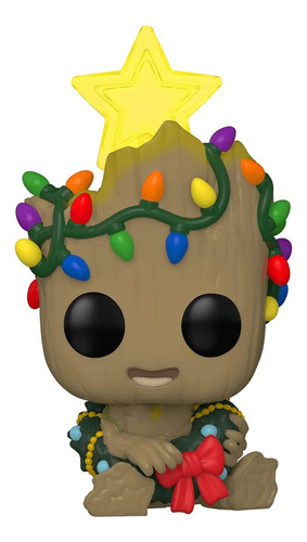 Las Luces Funko Pop Marvel Holiday Groot Brillan