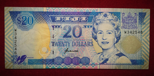 Billete 20 Dólares Fiji 1996 Pick 99 A Elizabeth 2 
