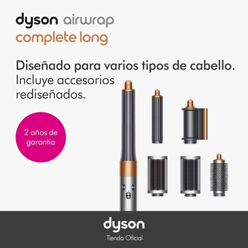 Multiestilizador Dyson Airwrap Complete Long | Níquel/cobre