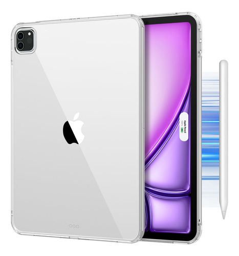 Funda Para Ipad Air Dtto 13 Pulgadas M3/m2 2025/2024 Transpa Claro