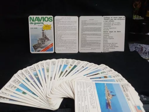 Antigo Jogo Super Trunfo Navios De Guerra Grow Anos 70