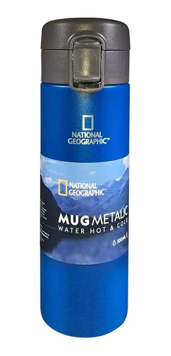 Mug Metálico 500ml Azul Mate - National Geographic