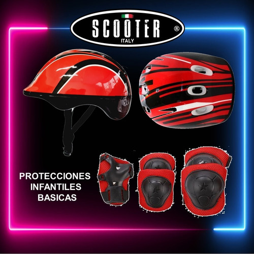Patines Extensibles Scooter Artistico + Casco + Protecciones