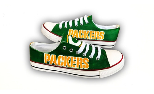 Tenis Pintado A Mano Green Bay Packers Personalizado