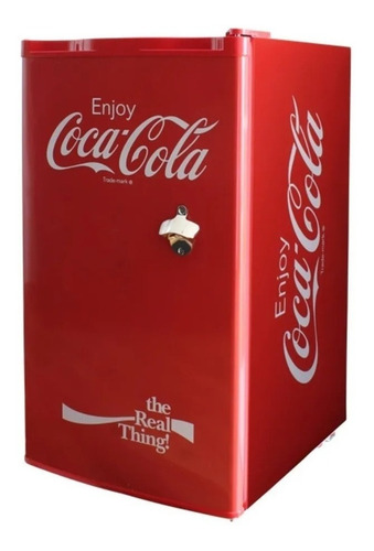 Imagen 1 de 3 de Refrigerador Coca Cola Frigobar Dace Fbcoke32e Rojo 3.2 Pies