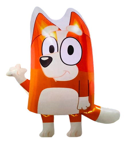 Set 5 Globos Bluey Bingo Perrito Decoración Fiesta Infantil Naranja Bingo