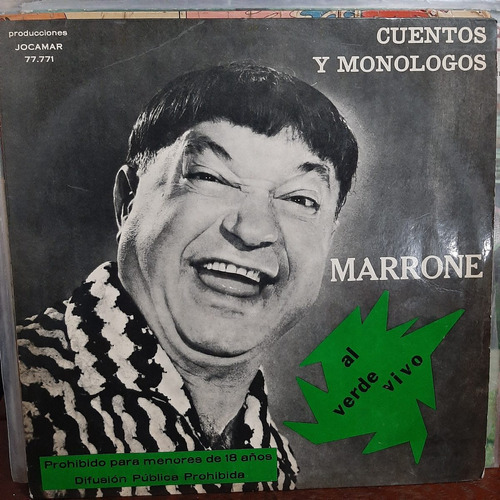 Vinilo Jose Marrone Al Verde Vivo Cuentos Monologos Zzz If1