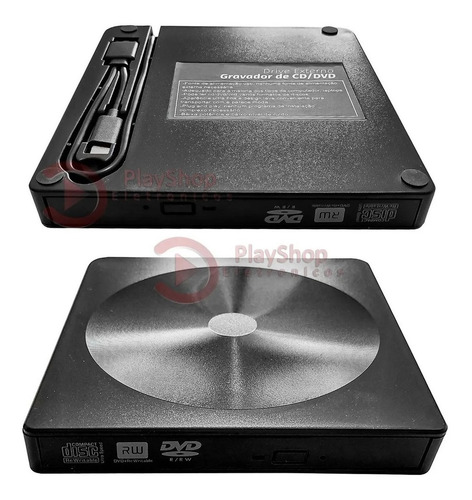 Imagem 6 de 7 de Gravador E Leitor Externo Dvd Cd Usb 3.0/type-c
