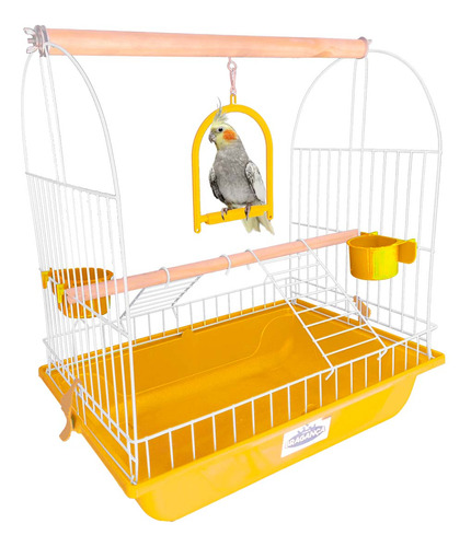 Parquinho Dobrável Calopsita Ringneck Poleiro Móvel Balanço