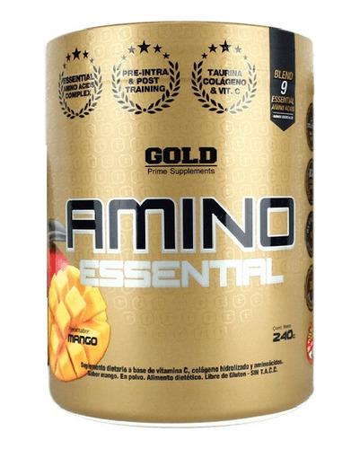 Amino Essential 240gr Gold Nutrition Energía +  Recuperación