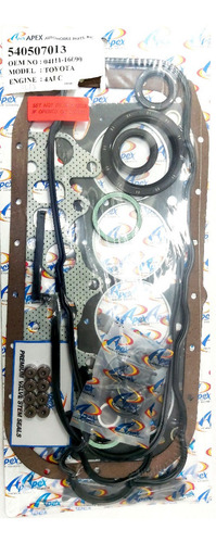 Juego Kit Empacaduras Toyota Avila Ae82 1983-1987