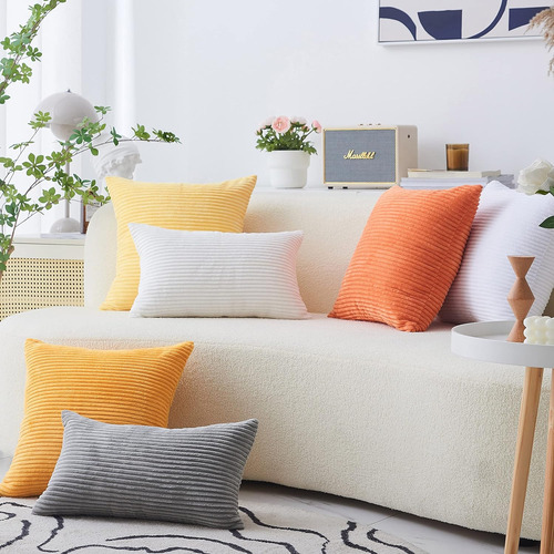 Fundas De Cojín Decorativas A Rayas Home Brilliant Ak