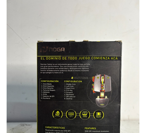 Mouse Gamer De Juego Noga St-sektor Metálico Metálico (Usado)