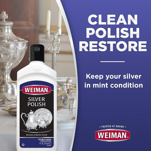 Weiman Limpiador Pulidor De Plata Ley, 8 Oz, 237ml Importado