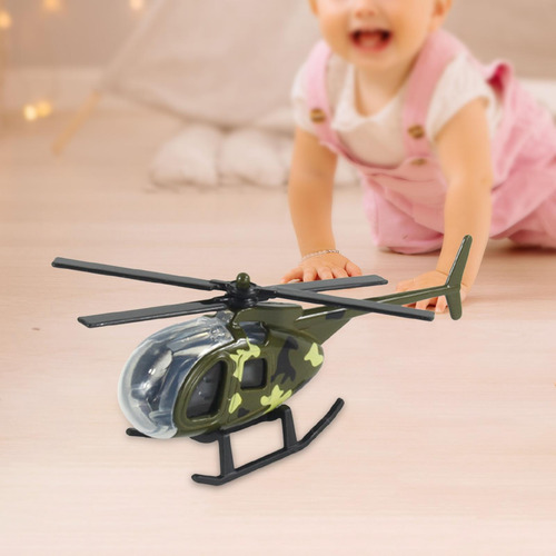 6 Helicóptero De Aleación Fundido A Escala 1/64, 6 Piezas