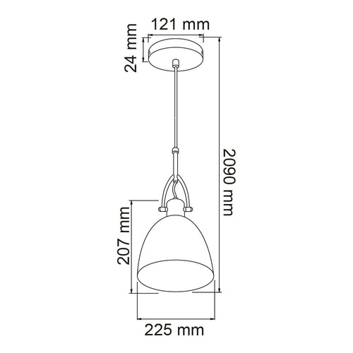 Lampara Colgante Cromado 15w Tecnolite Ctl-8215/cr