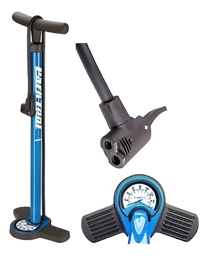 Bomba Pé Encher Para Pneu Bike Park Tool Pfp-8 Manômetro