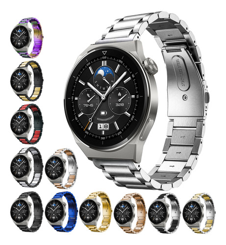 Correa De Eslabones Compatible Con Huawei Watch Gt3 Pro 46mm