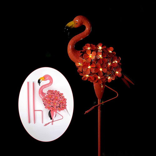 Luces Solares De Flamenco Para Jardín, Adorno Para