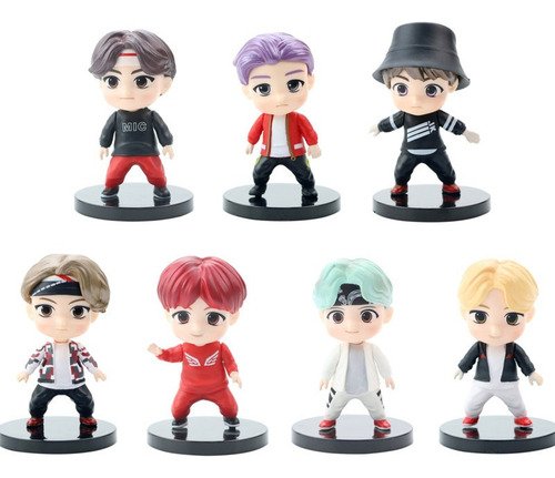 Bts Tiny Tan Conjunto De 7 Figuras Completa Coleção Exército