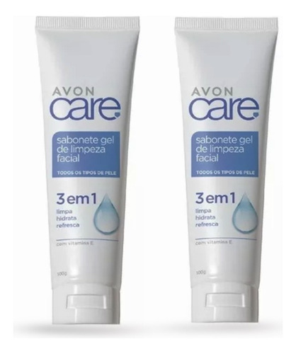 Sabonete Gel De Limpeza Facial Avon Care 100g - 2 Unidades