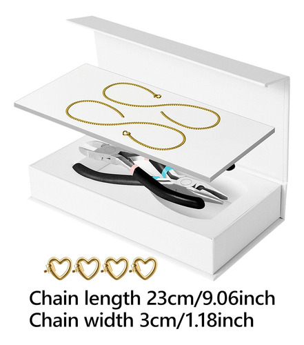 Kit De Pulsera Permanente, Regalos, Pulsera Con 1 Par De Oro
