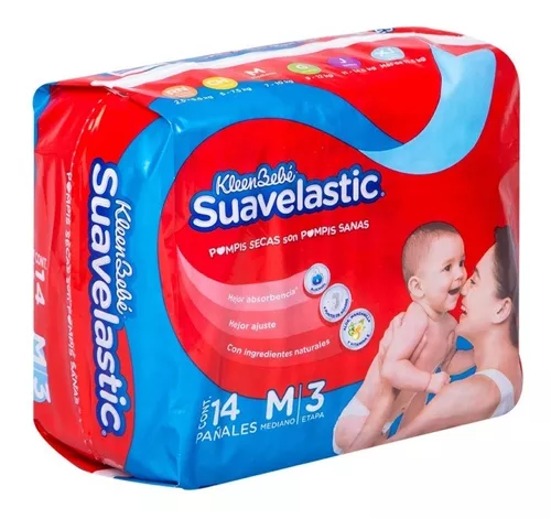 Pañales Kleenbebé Suavelastic Etapa 7 Extra Extra Jumbo Unisex 40 Pañales