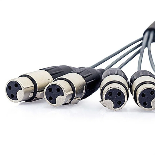 Multicabos Com Conectores Xlr 6 Vias - Santo Ângelo 40 Mts