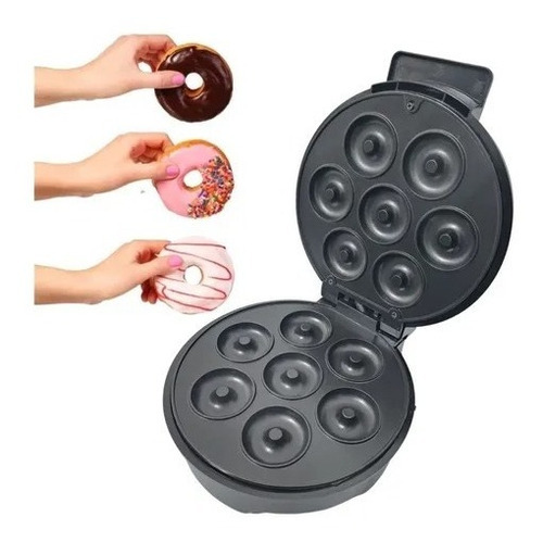 Maquina 7 Mini Donas Electrica Antiadherente En Caja