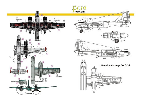 Decalque Para A-26 Invader Fab & Fach 1/48