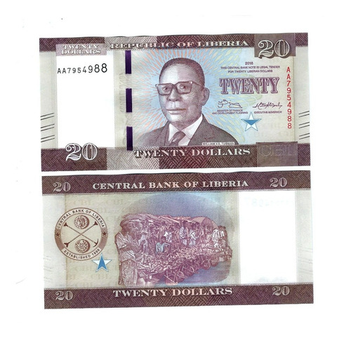 Liberia - Billete 20 Dólares - Unc