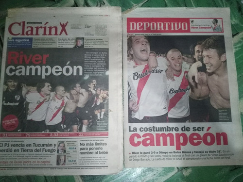 Diario Clarin Y El Deportivo * River Campèon - Año 2003 