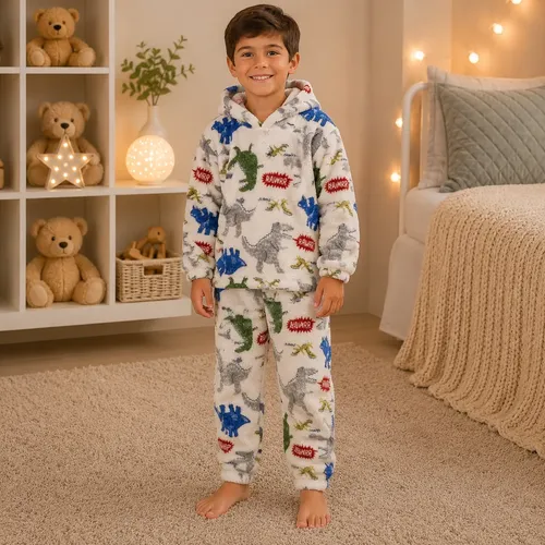 Pijama Menino Juvenil Infantil Soft Fleece Inverno Com Capuz