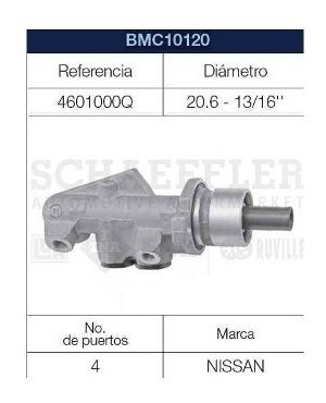 Clindro Maestro De Freno Platina Renault Clío 1.6l 02-10