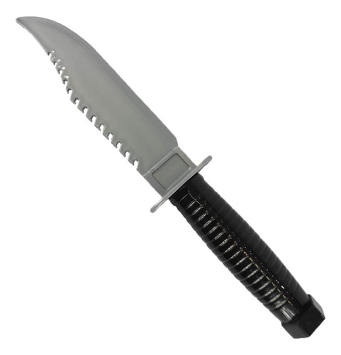 Cuchillo Caza Plástico Cleaver Prop Plata Novedoso Y Ligero