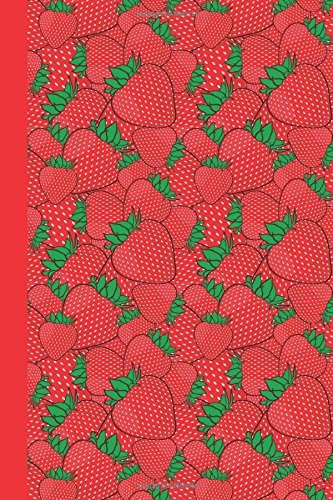 Journal Strawberries 6x9  Dot Journal  Journal With Dot Grid