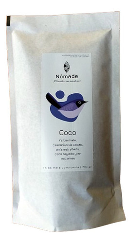 Yerba Mate Nomade Coco Doypack 200g Comp.