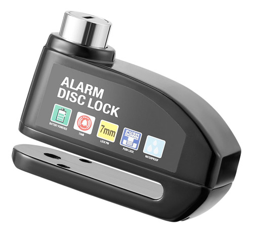 Candado De Disco Con Alarma Genérico Para Orificio De Negro