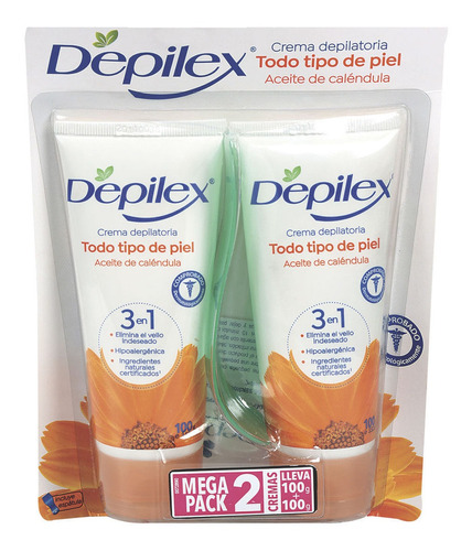 Crema Depilatoria Depilex Aceite De Calendula X2 Unidades