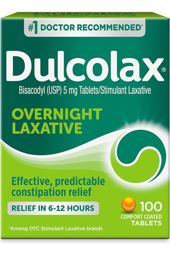 Tabletas Laxantes Dulcolax Bisacodilo 5 Mg 100ct