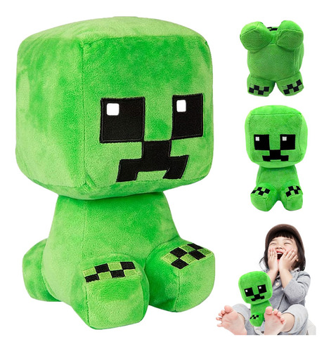 Yisky Juguete De Peluche Creeper, 22 Cm Minecraft Figura De