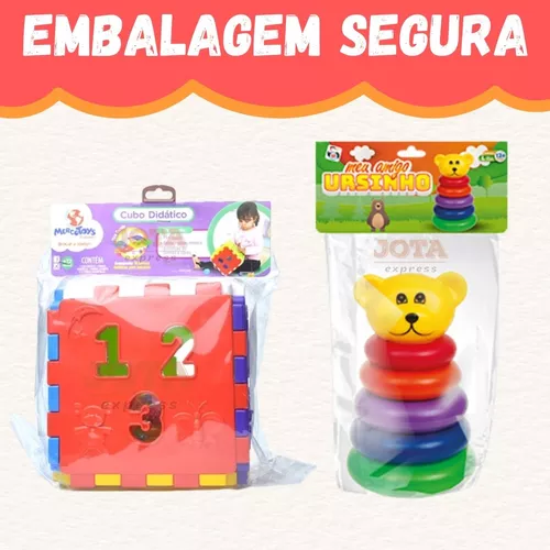 Jogo De Argolas Ursinho Para Bebês + 1 Ano 12 Meses Didático