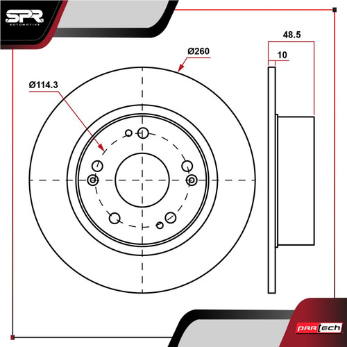 Disco De Freno Honda Civic 2004 - 2005 L4 1.7l
