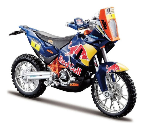 Miniatura Ktm 450 Dakar Rally Red Bull 1:18 Bburago Color Azul